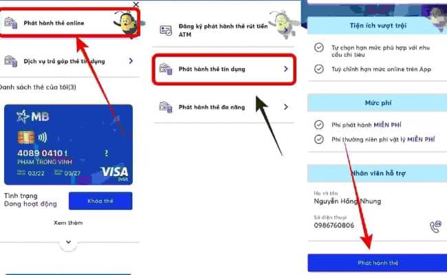 Hướng dẫn cách mở thẻ tín dụng online MBBank